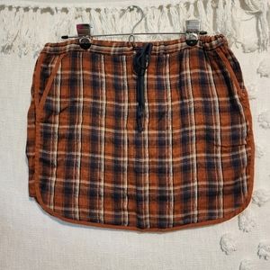 Yerse Brown and ie Plaid Mini Skirt